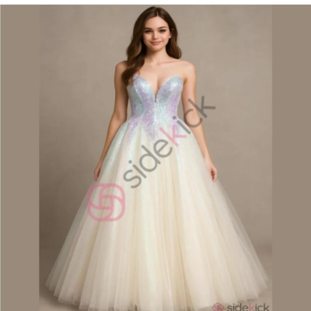 Tadashi Shoji Gown Mermaid Sequin Bustier Corset Dress